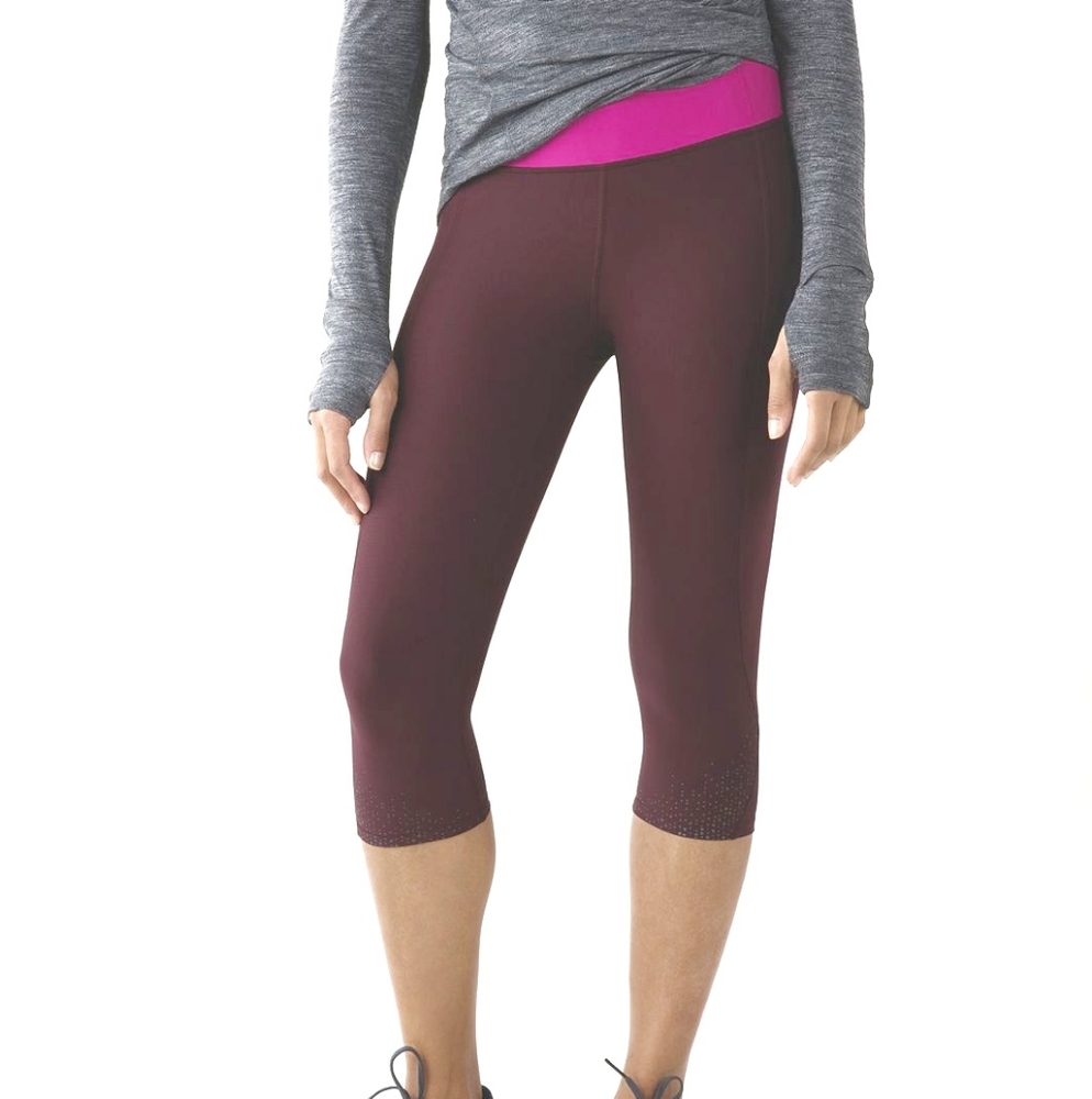 Lululemon Tight Stuff Crop Running Yoga Leggings S